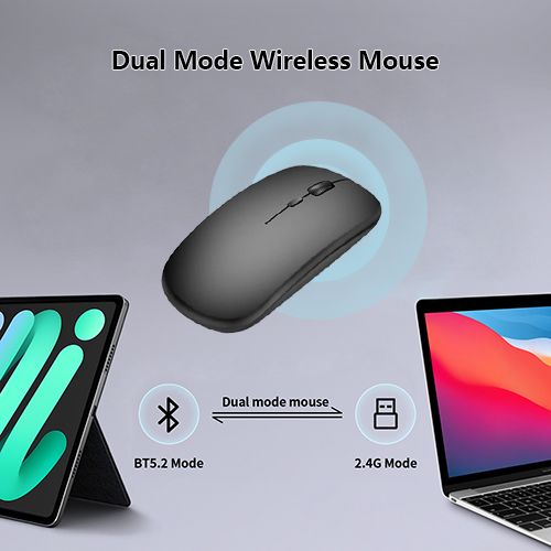 600mAh! KingNote USB Bluetooth wireless mouse, suitable for PC, laptop, laptop, portable business trip office travel necessary,Long standby time