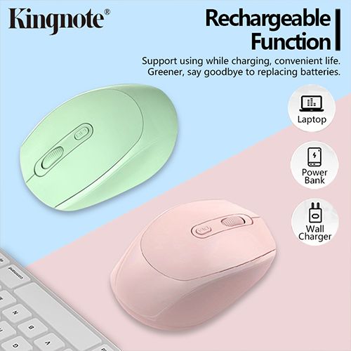 1000mAh! Kingnote USB, Bluetooth wireless mouse 2.4GHz, suitable for PC and laptop, necessary for travel，Super long standby time