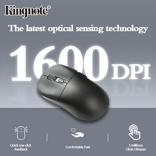 1000mAh! Kingnote 6D Wireless Mouse Bluetooth Mouse 2.4GHz Rechargeable portable office must-have suitable for PC/ tablet/laptop,Super long standby time