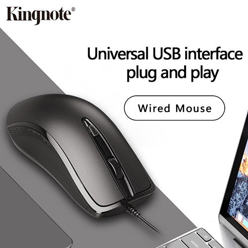 Kingnote cable mouse, suitable for personal computers, laptops, laptops, business travel necessary,3-speed DPI adjustable
