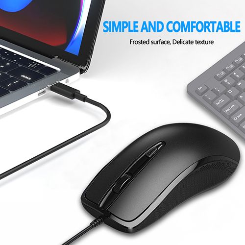 Kingnote cable mouse, suitable for personal computers, laptops, laptops, business travel necessary,3-speed DPI adjustable