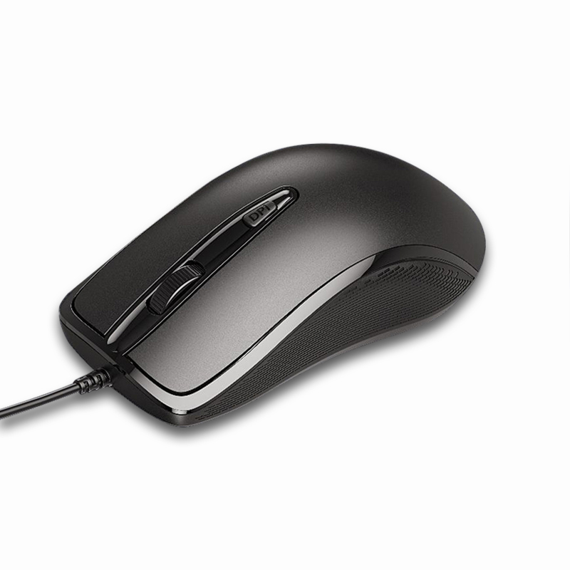 Kingnote cable mouse, suitable for personal computers, laptops, laptops, business travel necessary,3-speed DPI adjustable Black