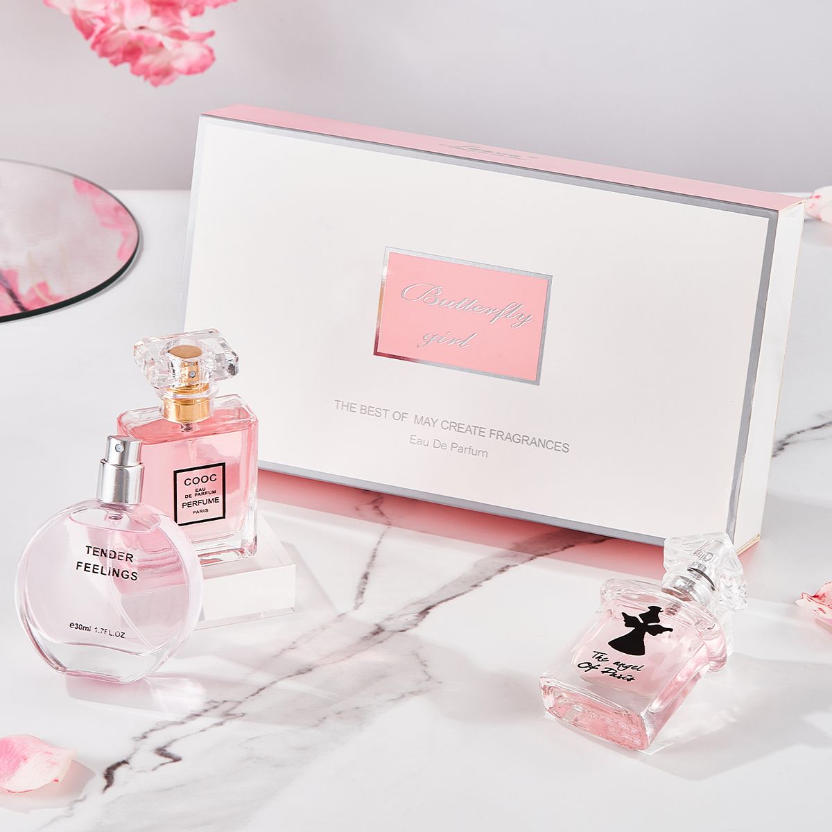 30ml * 3 Bottle 3pcs Ladies Perfumes Eau De Parfum Floral Fragrances Long Lasting Deodorants