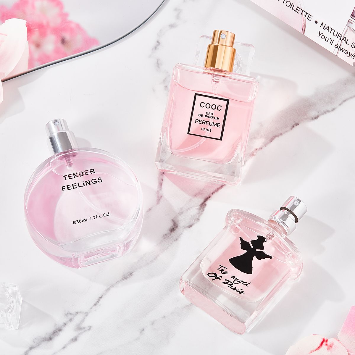 30ml * 3 Bottle 3pcs Ladies Perfumes Eau De Parfum Floral Fragrances Long Lasting Deodorants
