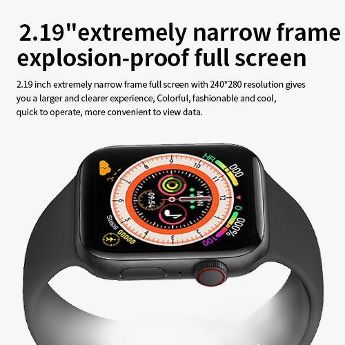 C10PRO Smart Watch 2.19'' Smartwatches Bluetooth Call Smart Watches Health Monitor Fitness Bracelet Scroll Button Smart Band For Smart Phones  Two watch straps are given as a gift