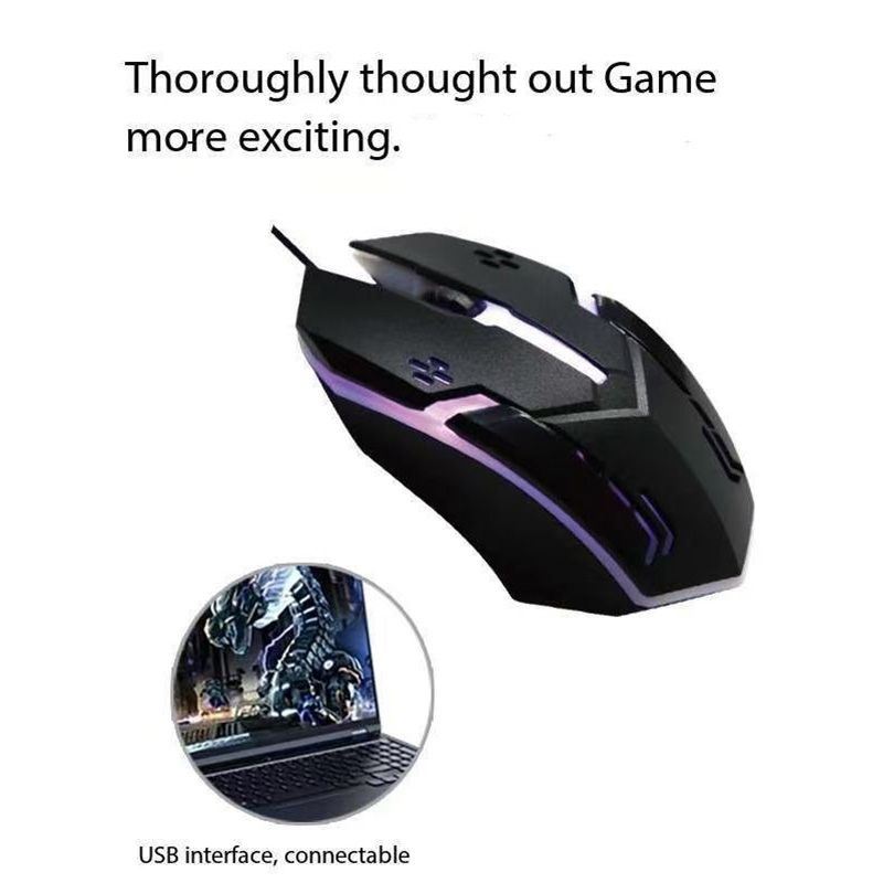 Kingnote USB Wired Mouse Colorful LED Mice Optical Wired Gamer Mouse For Desktop Laptop PC Computer,Super long standby time