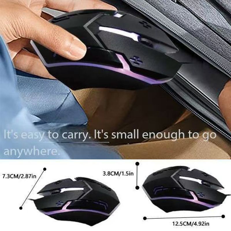 Kingnote USB Wired Mouse Colorful LED Mice Optical Wired Gamer Mouse For Desktop Laptop PC Computer,Super long standby time