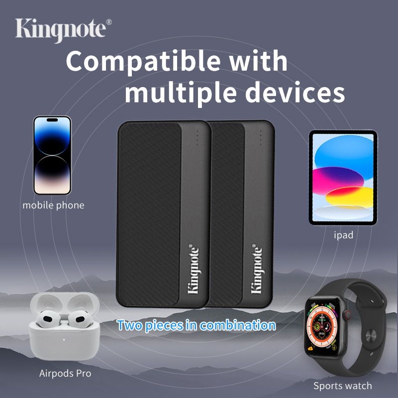 KingNote 40000mAh Power Charging Bank Two pieces in combination portable SUPER Fast charde, charger cell phone, Bluetooth headset and other mobile electronic products