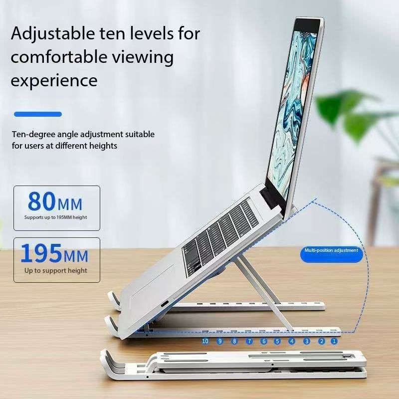 Portable Laptop Stand 10 Position Foldable ABS Notebook Stand Support Adjustable Laptop Holder for Macbook Computer Accessories