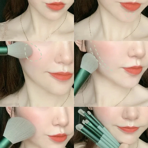 New 13Pcs Makeup Brush Set Foundation Powder Eyebrow Eyeshadow Blending Blush Brushes Beauty Make Up Kit Tool