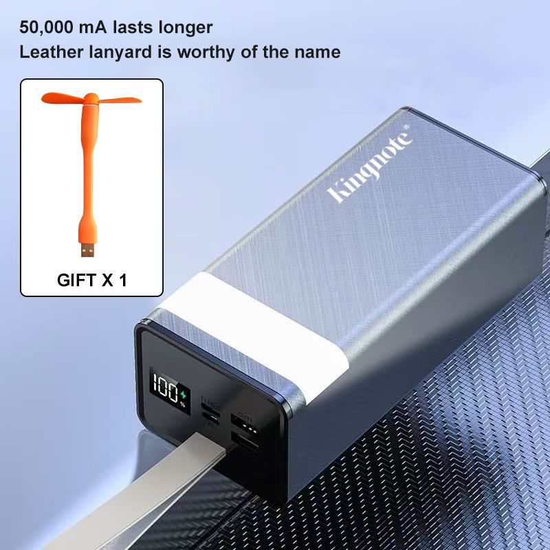KingNote Power Banks 20000 mAh portable SUPER Fast charde, charger cell phone, Bluetooth headset and other mobile electronic products 30000 mAh/50000 mAh Power Banks + emergency light Present gifts