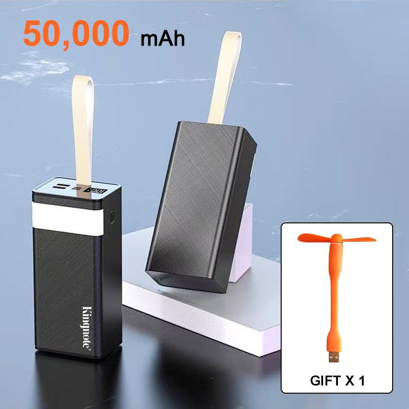 KingNote Power Banks 20000 mAh portable SUPER Fast charde, charger cell phone, Bluetooth headset and other mobile electronic products 30000 mAh/50000 mAh Power Banks + emergency light Present gifts