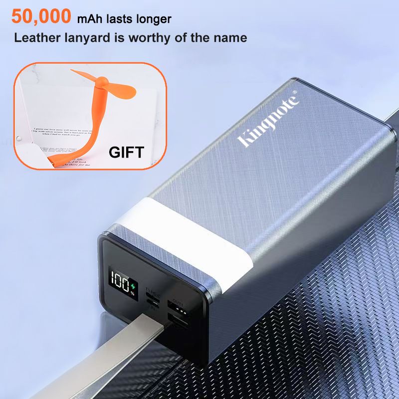 KingNote Power Banks 20000 mAh portable SUPER Fast charde, charger cell phone, Bluetooth headset and other mobile electronic products 30000 mAh/50000 mAh Power Banks + emergency light Present gifts