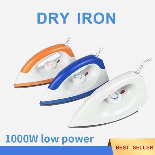 1000W - High Professional Home Based Dry Electric Iron -Blue/Orange  Gift Hook 4pieces