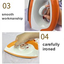1000W - High Professional Home Based Dry Electric Iron -Blue/Orange  Gift Hook 4pieces