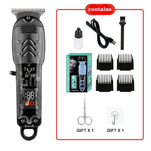 Smart Rechargeable Hair Trimmer/Shaving Machine comes , Oil bottle ,Brush ,Charging cable & User Guide- Black USB Electric Hair Cutting Machine Rechargeable Hair Clipper Man Shaver Trimmer Barber