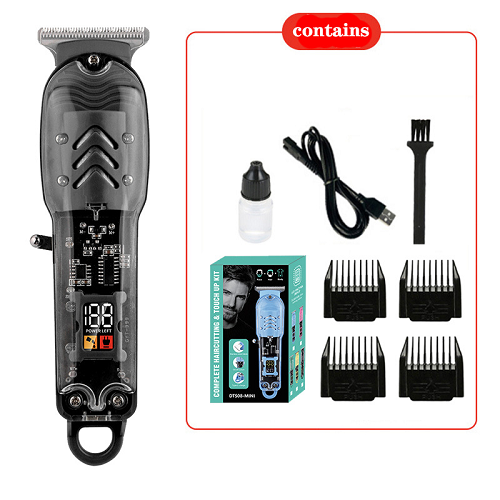 Smart Rechargeable Hair Trimmer/Shaving Machine comes , Oil bottle ,Brush ,Charging cable & User Guide- Black USB Electric Hair Cutting Machine Rechargeable Hair Clipper Man Shaver Trimmer Barber