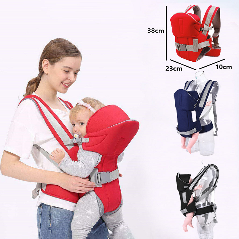 Ergonomic 5-in-1 Multi-functional large-sized Baby Carrier with Hip Seat & Hood – Breathable 3D Mesh, Back Support, Adjustable for Newborn to 20kg (4-6M+) - Hands-Free for Travel, Shopping