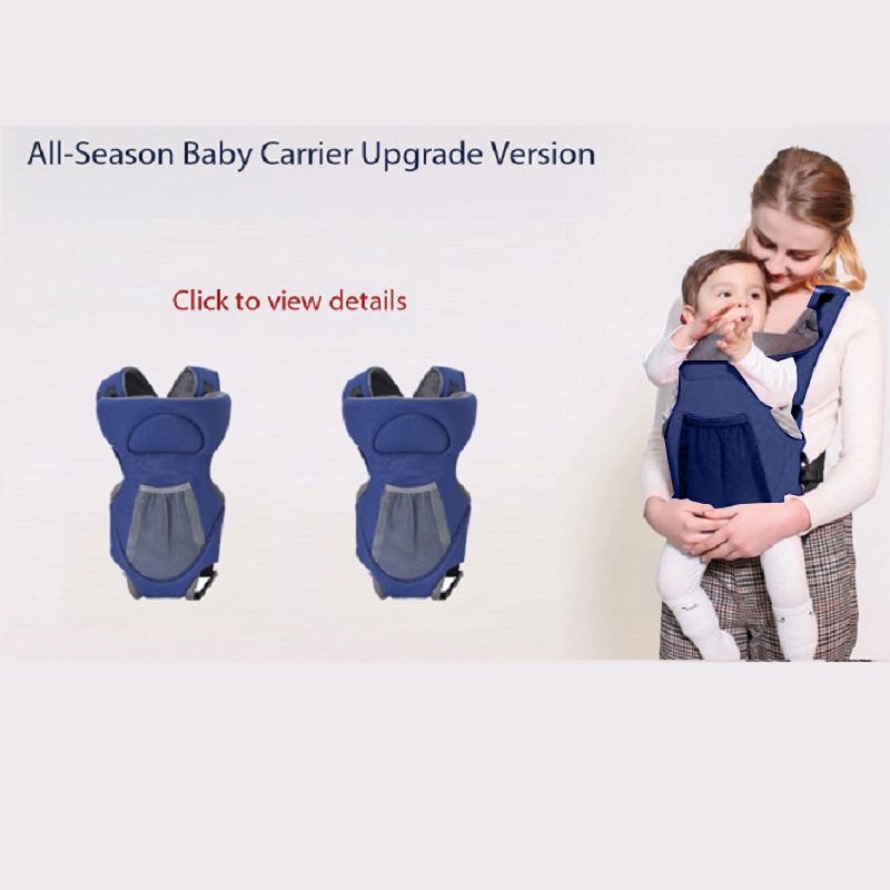 Multi-functional Adjustable Baby Stroller Strap Ergonomic 3-in-1 Baby Carrier with Hip Sea – Breathable 3D Mesh, Back Support, Adjustable for Newborn to 20kg (4-16M+) - Hands-Free for Everyday Comfort