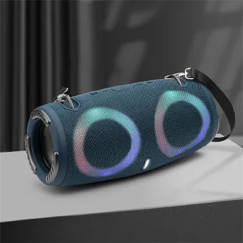 Portable Bluetooth Boombox Speaker with Cable Charger and Sling – Powerful Sound, Long Battery Life