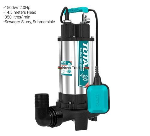 TOTAL™️ WATER PUMPS; Booster/ Peripheral/ Submersible/ Sewage/ and Fountain/ Aquarium Pumps; 370w/ 0.5Hp; 550w/ 0.75Hp; 750w/ 1Hp; 1.5Hp, 2Hp
