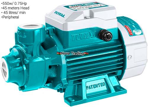 TOTAL™️ WATER PUMPS; Booster/ Peripheral/ Submersible/ Sewage/ and Fountain/ Aquarium Pumps; 370w/ 0.5Hp; 550w/ 0.75Hp; 750w/ 1Hp; 1.5Hp, 2Hp