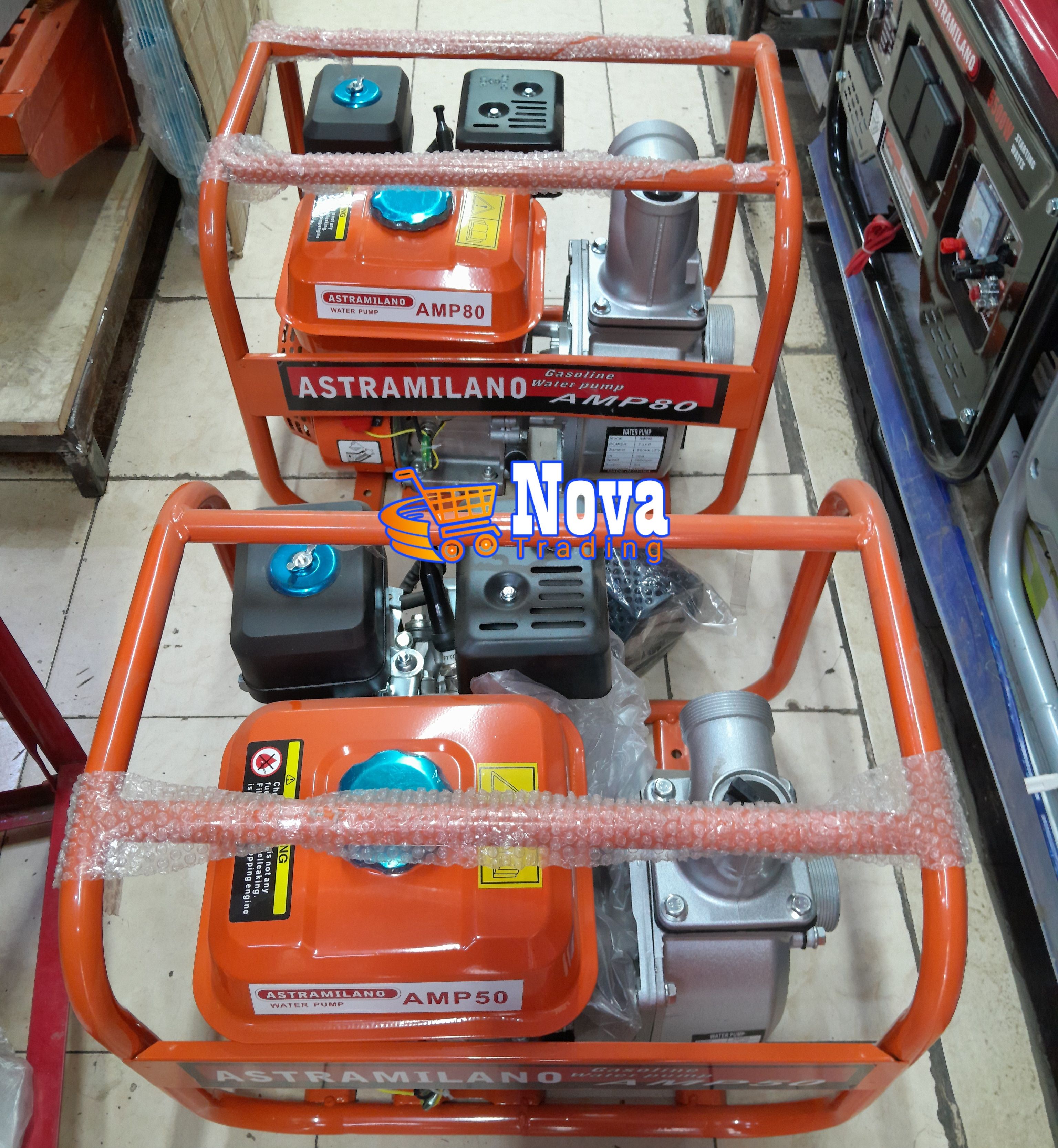 ASTRAMILANO Agricultural Gasoline-Engine Water Pumps; 2" & 3 Inch Outlets; 7.5Hp  Pumps