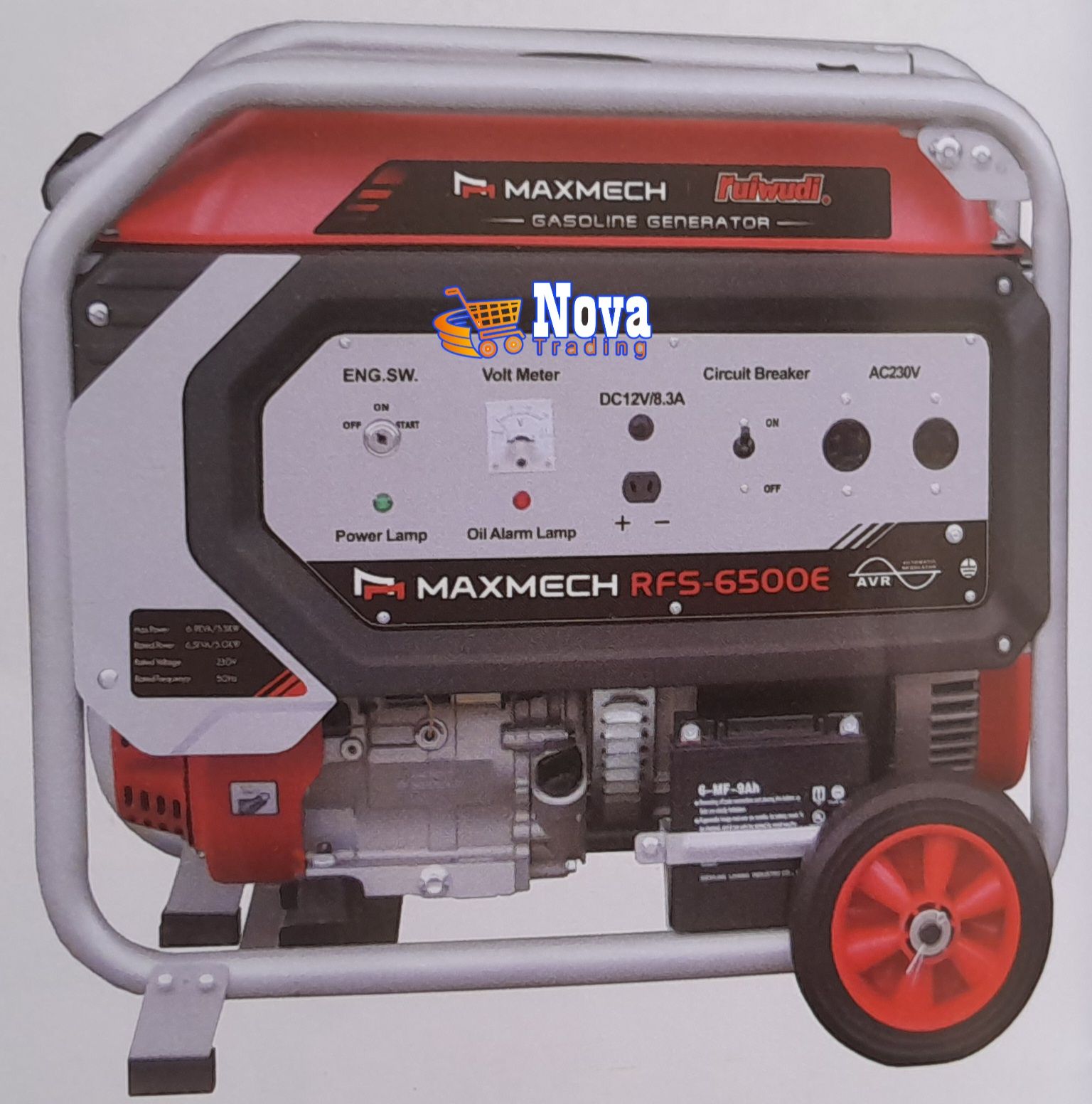 MAXMECH GASOLINE-ENGINE GENERATORS; High Quality Petrol, Manual and Electric/ Key-Start Gen Sets