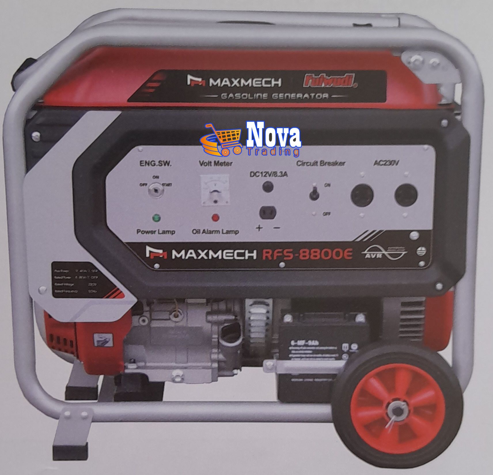 MAXMECH GASOLINE-ENGINE GENERATORS; High Quality Petrol, Manual and Electric/ Key-Start Gen Sets