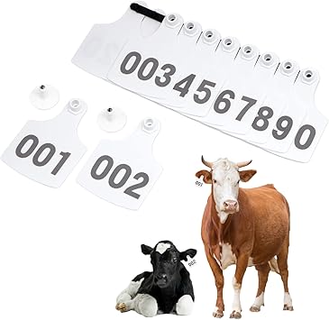 Cow Ear Tags White 100pcs