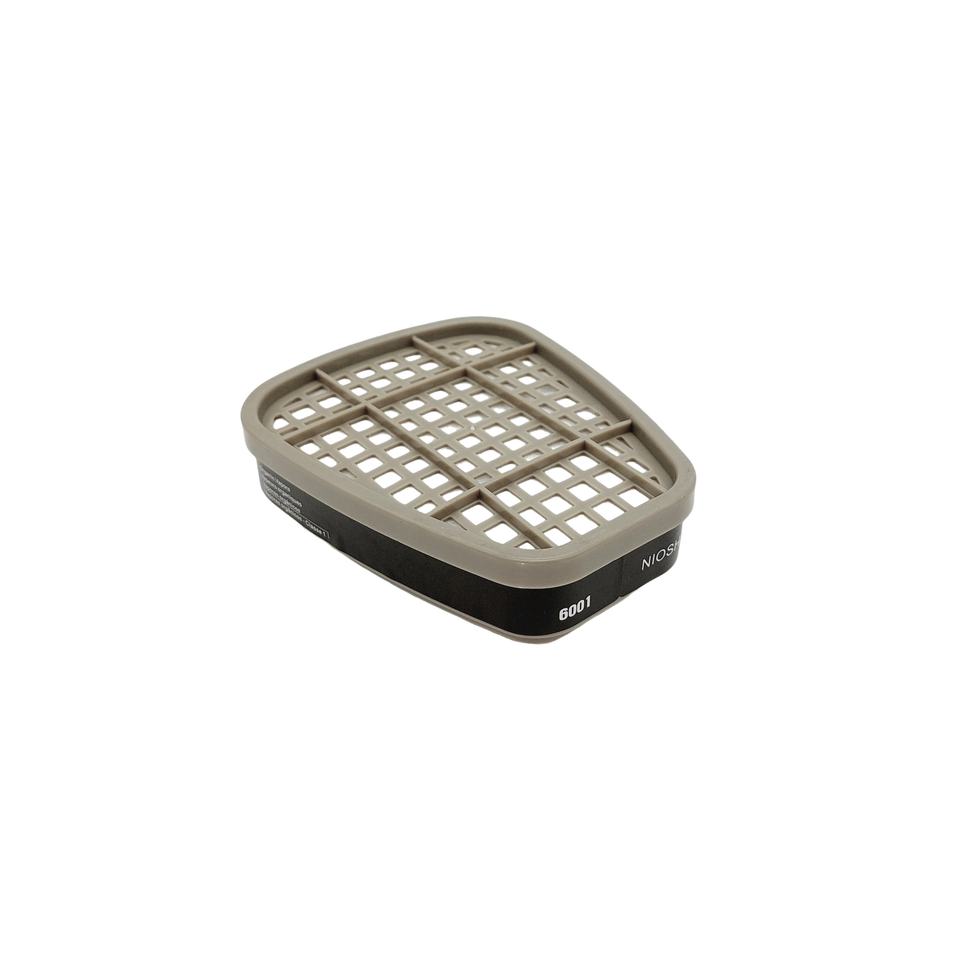 6001 Organic Vapor Cartridge with Activated Carbon Filters for 6100/6200/6800/7502/FF402 Gas Masks - 2pcs