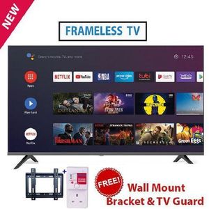 Solarmax 32" Inch Bluetooth enabled Television Smart Android TV Frameless TV Inbuilt Decoder with FREE BRACKET&TV GUARD.