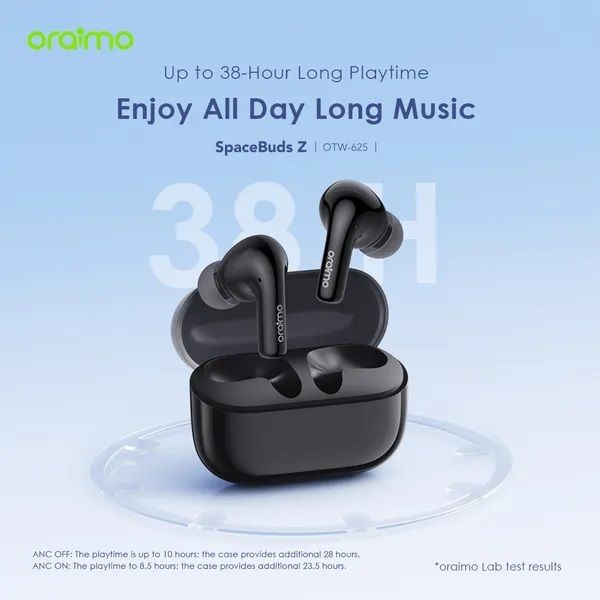 [BRAND NEW] Oraimo SpaceBuds Z ANC True Wireless Earbuds OTW-625 with Spatial Audio 38Hr Long Playtime Heavy-bass Dual-device Connectivity Bluetooth Earpods Earphones