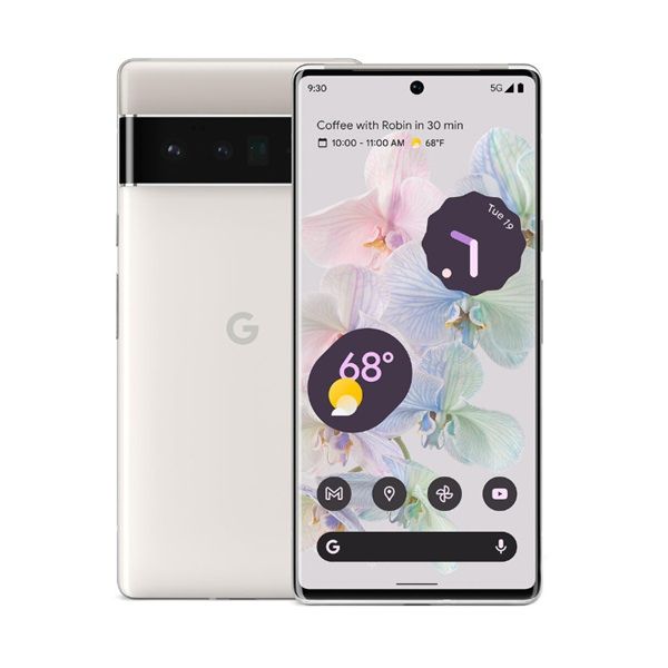 [New in] Google Pixel 6 Pro 5G 6.7" LTPO AMOLED 120Hz Display 50MP+11.1MP Camera 256GB ROM + 12GB RAM Google Tensor (5 nm) Processor 5003mAh Battery 23W Android 12 Upgd (TYP) Fingerprint DualSIM Phone