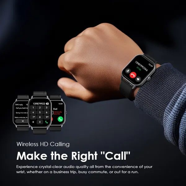 [Best Watch] Oraimo Watch 5  OSW-805 10.8mm 2.01" 50Hz HD Full Touch Screen Health Monitoring Sports Mode Wireless HD Calling Bluetooth 300mAh Battery 7 Days Usage Time 1ATM Water-resistant Smartwatch