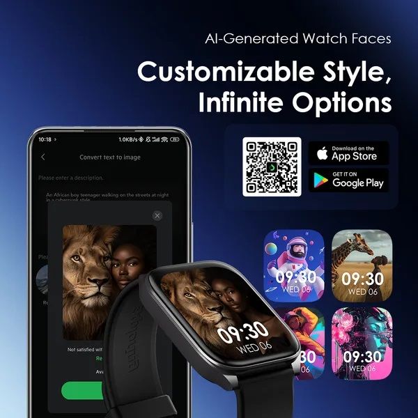 [Modern Watch] Oraimo Watch 5N OSW-806 2.01" TFT Full Touch Color Screen Health Monitoring Sports Mode Wireless HD Calling Bluetooth V5.3 300mAh 5V Battery 7 Days Usage Time IP68 Waterproof Smartwatch