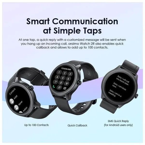 [Prestigious Watch] Oraimo Watch 2R OSW-30 1.39" HD Colorful Screen Health Monitoring Sports Mode Wireless HD Calling BT Video Watch Faces 260mAh Batt 7 Days Usage Time IP68 Waterproof Smartwatch