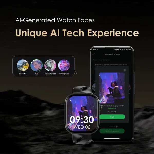 [Original Watch] Oraimo Watch Pro AM OSW-811H 1.85" AMOLED Display Health Monitoring Sports Mode Wireless HD Calling BT Video Watch Faces 300mAh 3.8V Batt 14Days Usage Time IP68 Waterproof Smartwatch