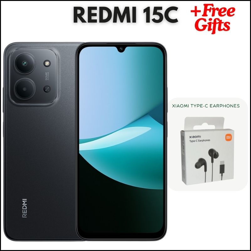 [Latest] Xiaomi Redmi 15C 6.9" 120Hz IPS LCD Display 128GB ROM+12GB (6+6)RAM 50MP+8MP Camera MTK Helio G81 Ultra Chipset 6000mAh 33W Battery DualSIM Fngpt 4G Type-C (2yr wrrty) Android 15 Phone