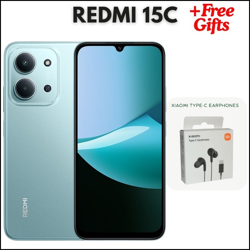 [Latest] Xiaomi Redmi 15C 6.9" 120Hz IPS LCD Display 128GB ROM+12GB (6+6)RAM 50MP+8MP Camera MTK Helio G81 Ultra Chipset 6000mAh 33W Battery DualSIM Fngpt 4G Type-C (2yr wrrty) Android 15 Phone