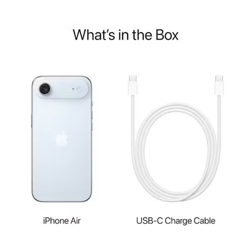 [Exclusive Deal] Apple iPhone Air 5G 6.5" 120Hz LTPO Super Retina XDR OLED Display 256GB ROM+12GB RAM 48MP+18MP 4K Camera Apple A19 Pro Chip iOS 26 3159mAh 25W Batt Wrrty FaceID TypeC eSIM-only Phone