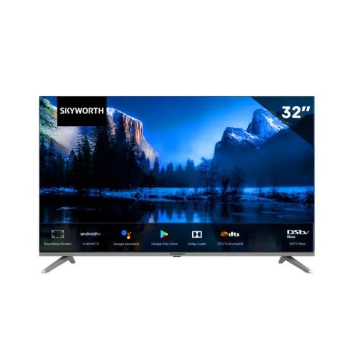 Skyworth 32'' Smart Android Google TV 32E57 YOUTUBE NETFLIX FRAMELESS