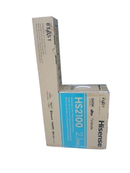 Hisense 240WATTS SOUND BAR 2.1CH BLUETOOTH,HDMI & DOLBY AUDIO. DTS HISENSE ''The Beast'' SOUNDBAR. + FREE AIRPODS PRO