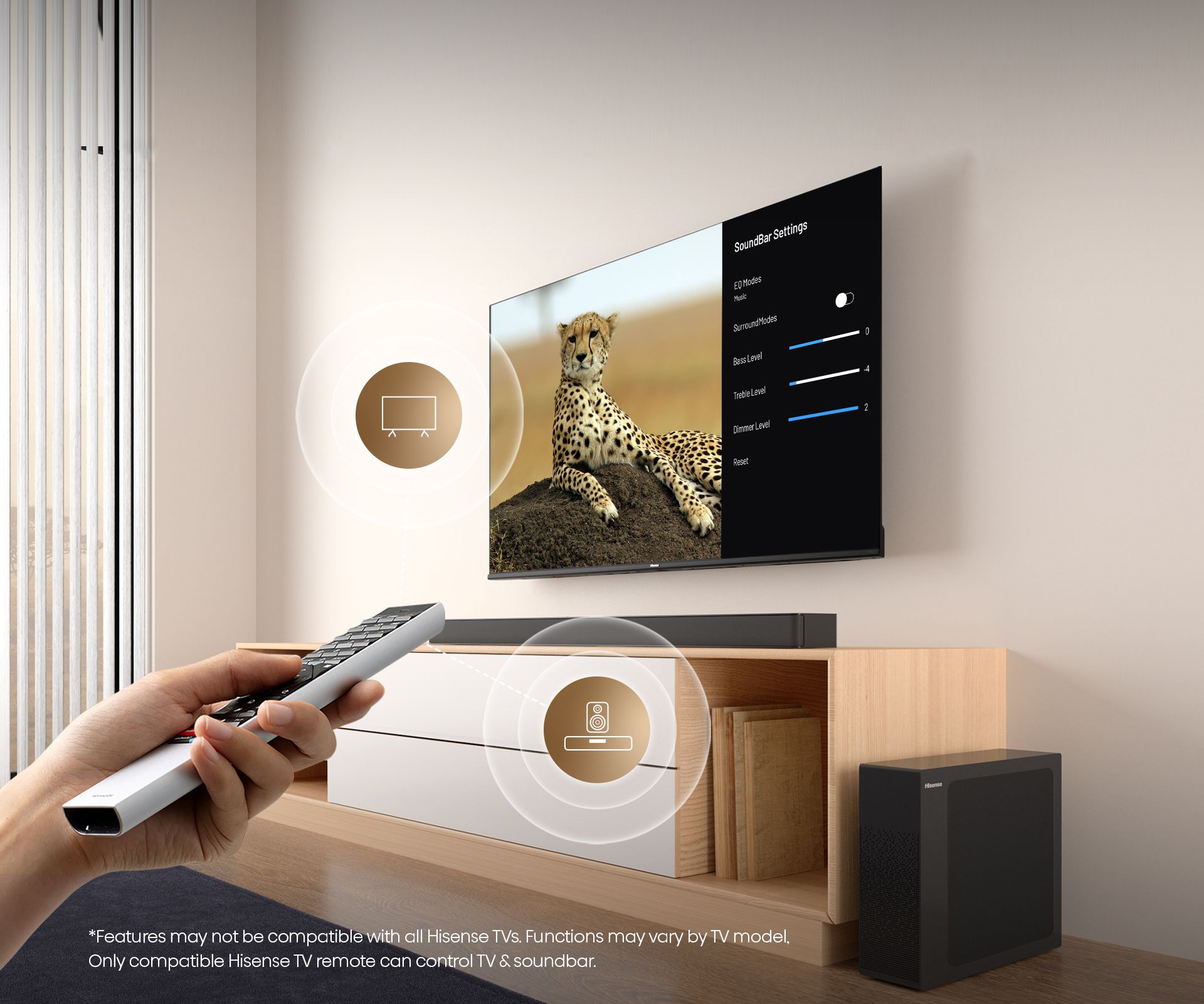 Hisense 240WATTS SOUND BAR 2.1CH BLUETOOTH,HDMI & DOLBY AUDIO. DTS HISENSE ''The Beast'' SOUNDBAR. + FREE AIRPODS PRO