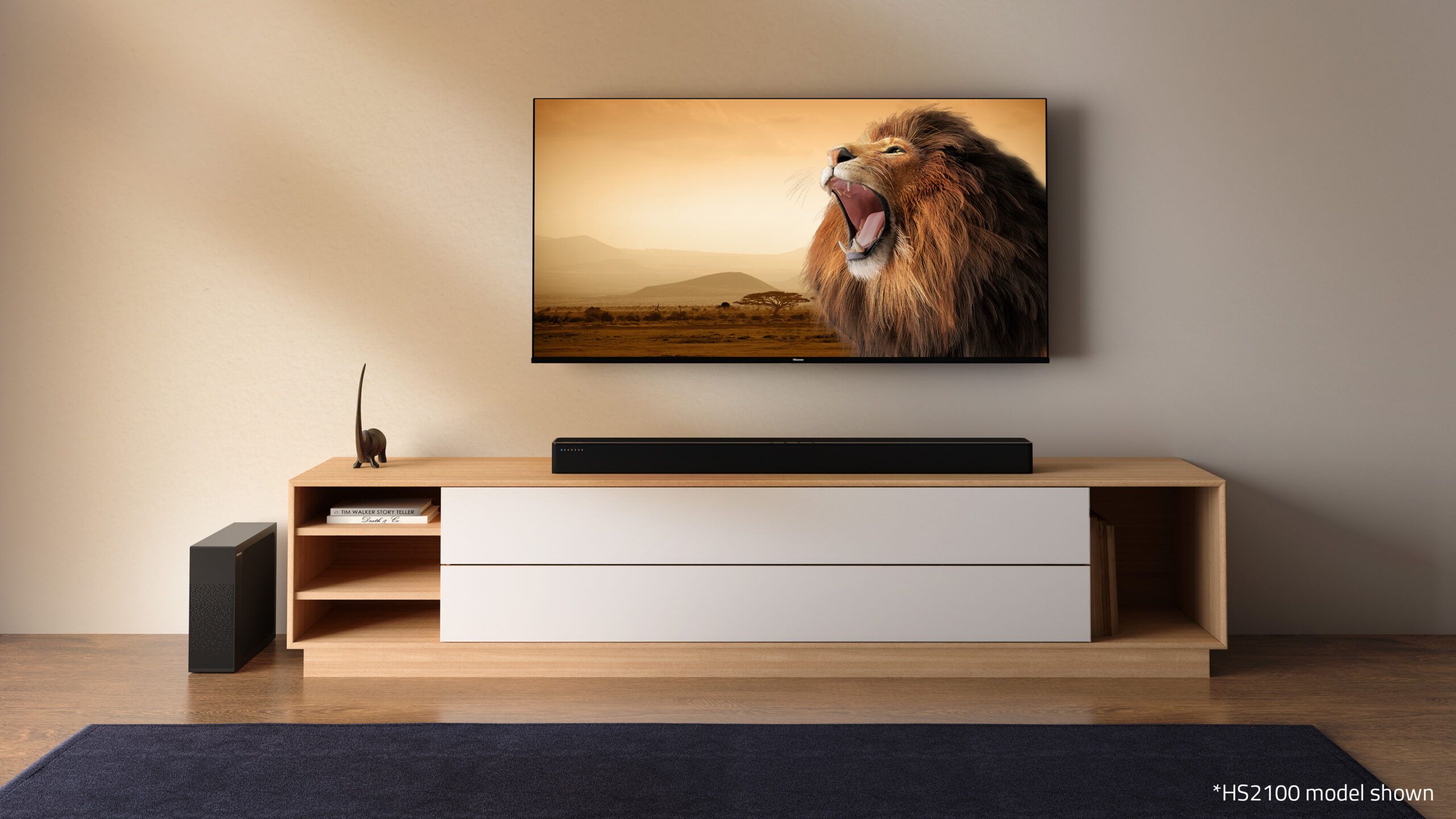 Hisense 240WATTS SOUND BAR 2.1CH MODEL:HS2100 with WIRELESS Subwoofer,6 EQ modes,BLUETOOTH,HDMI & DOLBY AUDIO. DTS HISENSE ''The Beast'' SOUNDBAR.