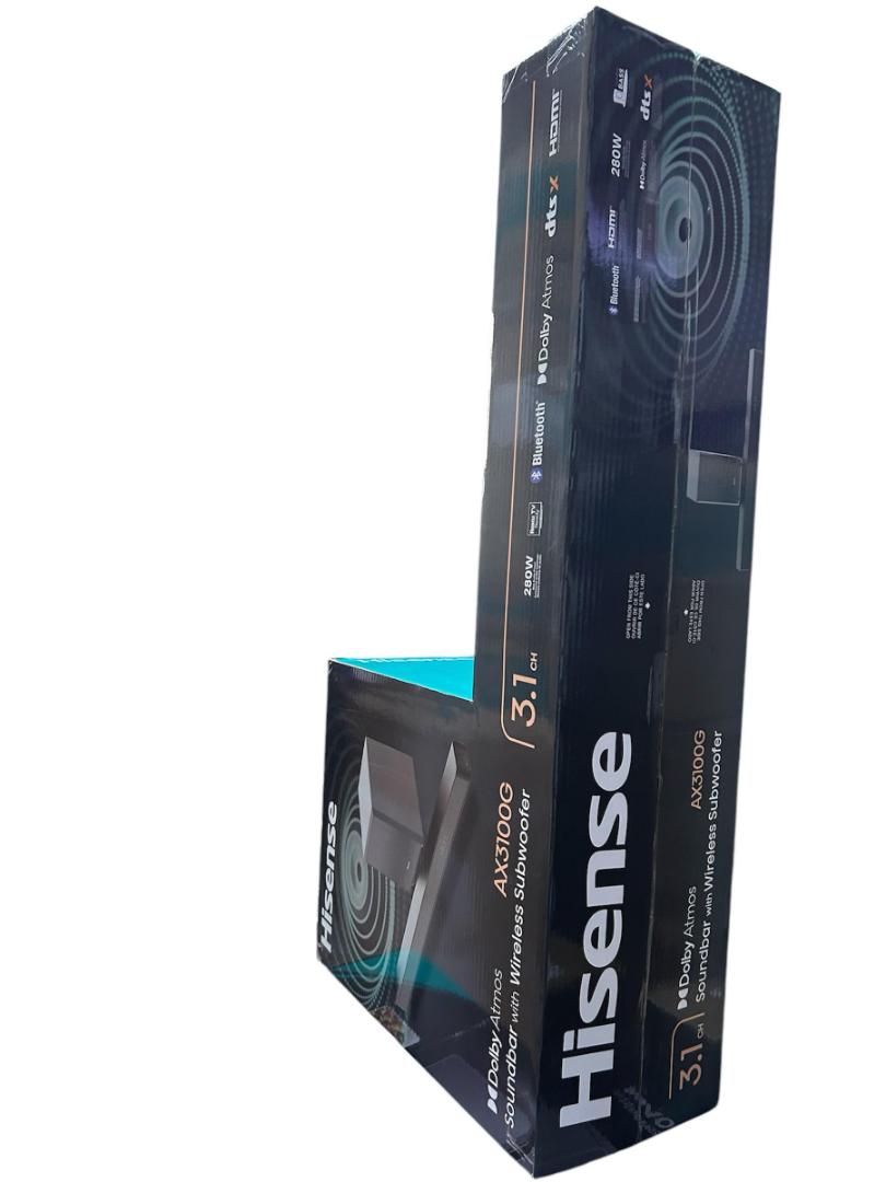 Hisense AX3100G 3.1CH 280 Watts Soundbar 2025  AI EQ technology HDMI ARC Bluetooth Dolby Atmos