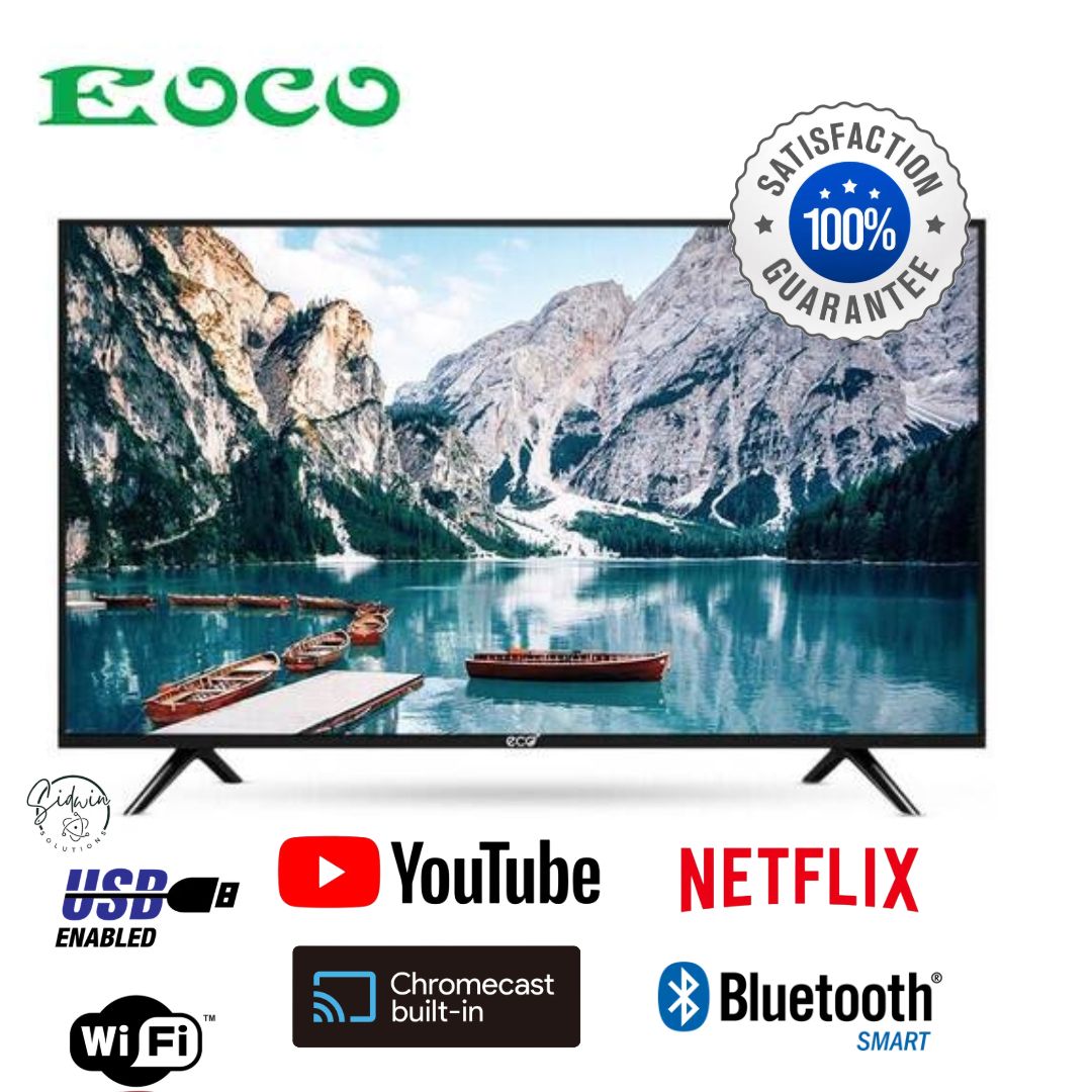 EOCO 26 INCH SMART ANDROID DIGITAL TV: BLUETOOTH ENABLED,YOUTUBE,NETFLIX,PRIME VIDEO,DISNEY + WITH CHROME CAST BUILT IN, 26'' ANDROID 14 FULL HD LED  E-2600S