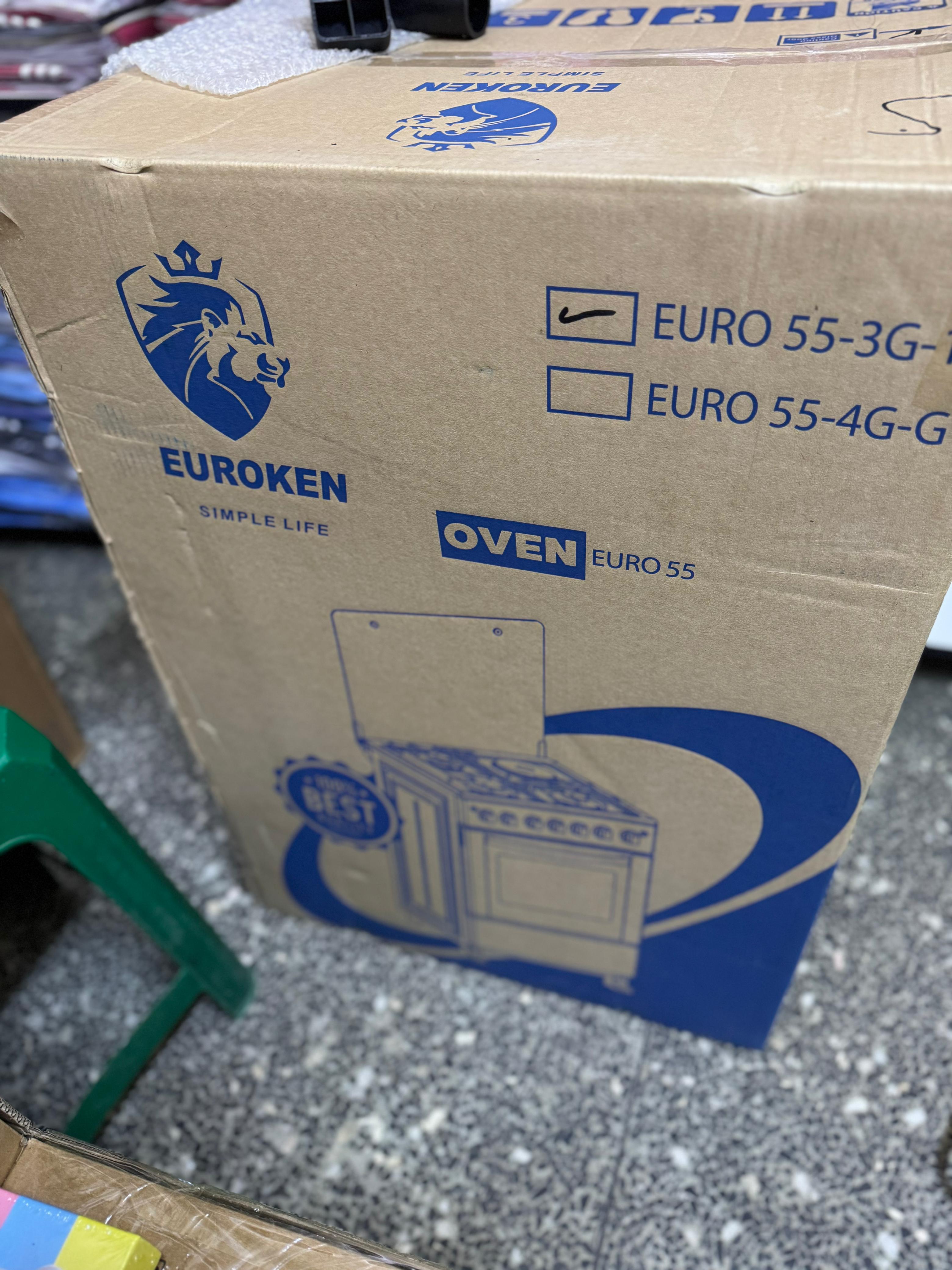 DONT MISS OUT  50×55 Euroken 3+1 standing cooker with electric oven cooker GLASS LID, DOUBLE OVEN HEATER,OVEN TIMER,PLUS IGNITION,JET VALVE,PURE ALUMINIUM BX BURNER. NO OVEN LUMP.