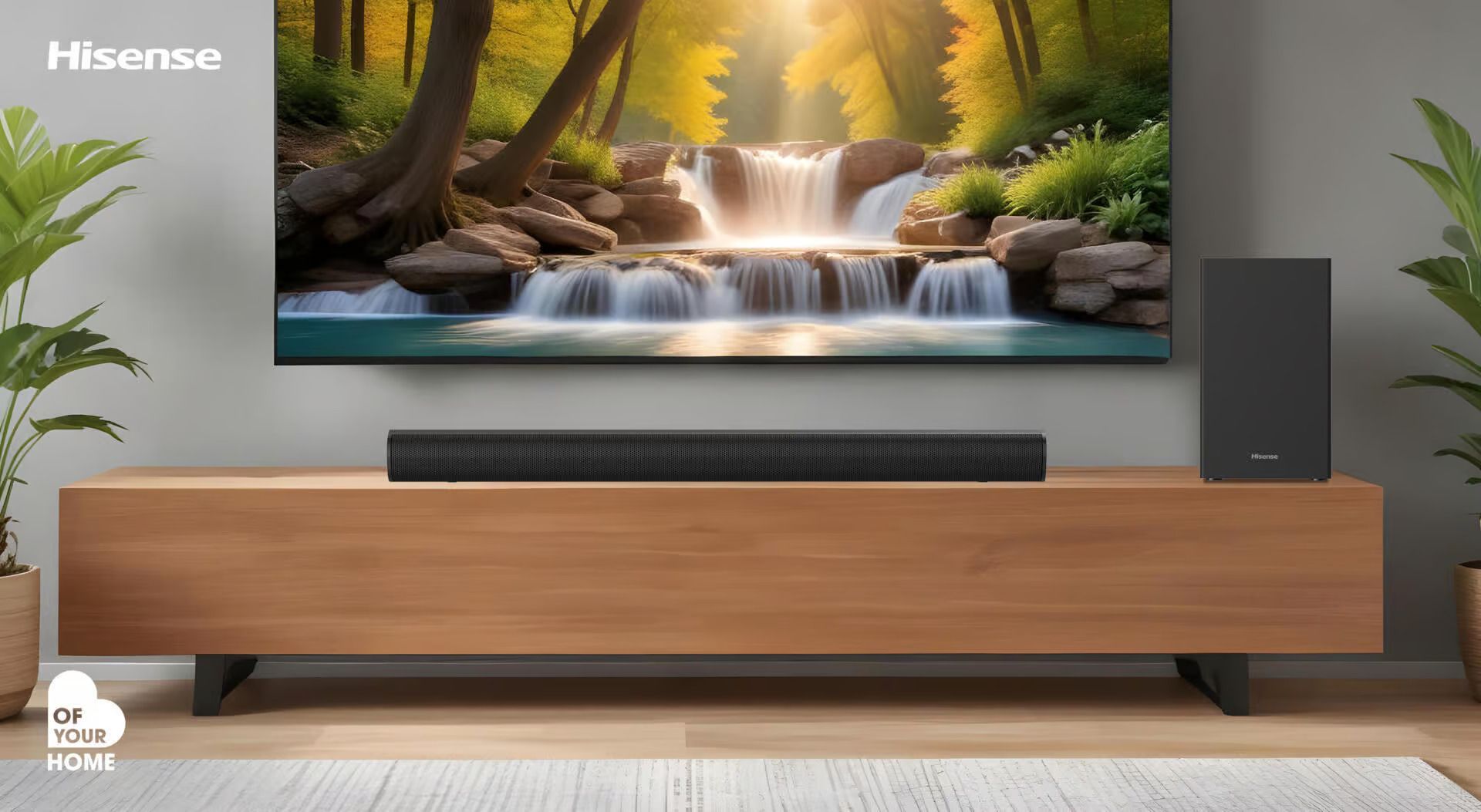 Hisense Sound bar 140 Watts HS1800 Wireless Subwoofer provides rich bass without the hassle of wires, BT ENABLED,HDMI  ARC,USB. Quality Sound Small Bass Sound IDEAL FOR SMALL SPACES/ROOMS. 140 WATTS
