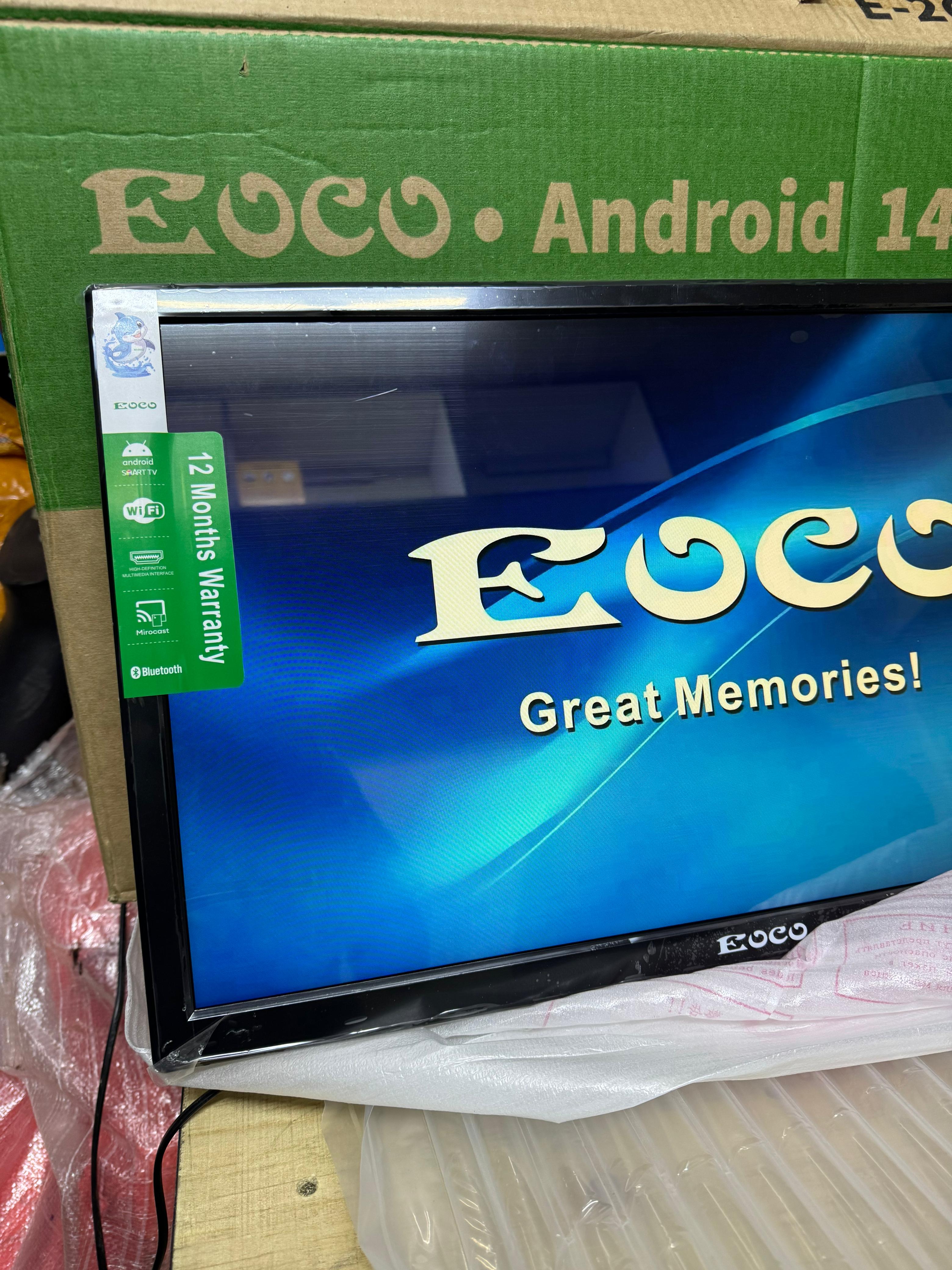 EOCO 26 INCH SMART ANDROID DIGITAL TV: BLUETOOTH ENABLED,YOUTUBE,NETFLIX,PRIME VIDEO,DISNEY + WITH CHROME CAST BUILT IN, 26'' ANDROID 14 FULL HD LED  E-2600S